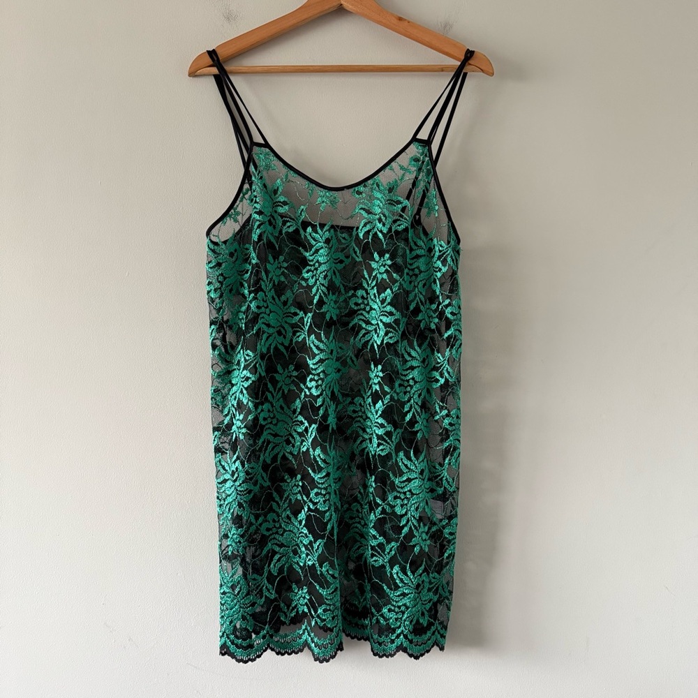 Vintage Colesce‎ Collection Lingerie Camisole Sheer Lace Womens Large Nightie